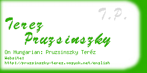 terez pruzsinszky business card