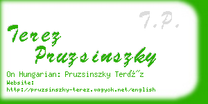 terez pruzsinszky business card